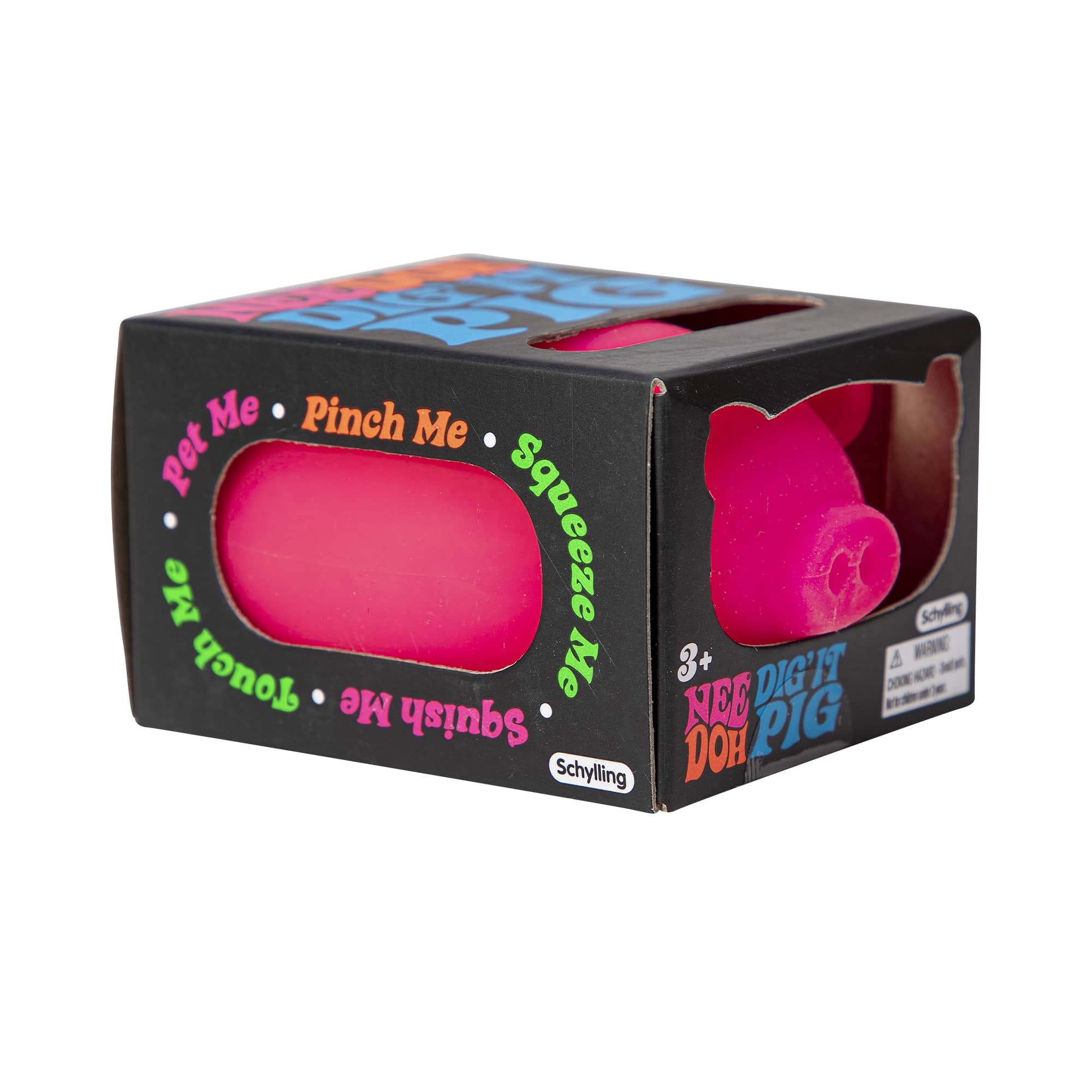 NeeDoh Dig it Pig - Pink Pkg 3Q Right
